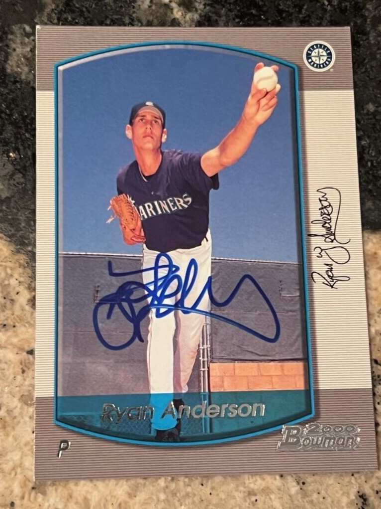 Ryan Anderson signed autographed 2000 Bowman Seattle Mariners Baseball Card