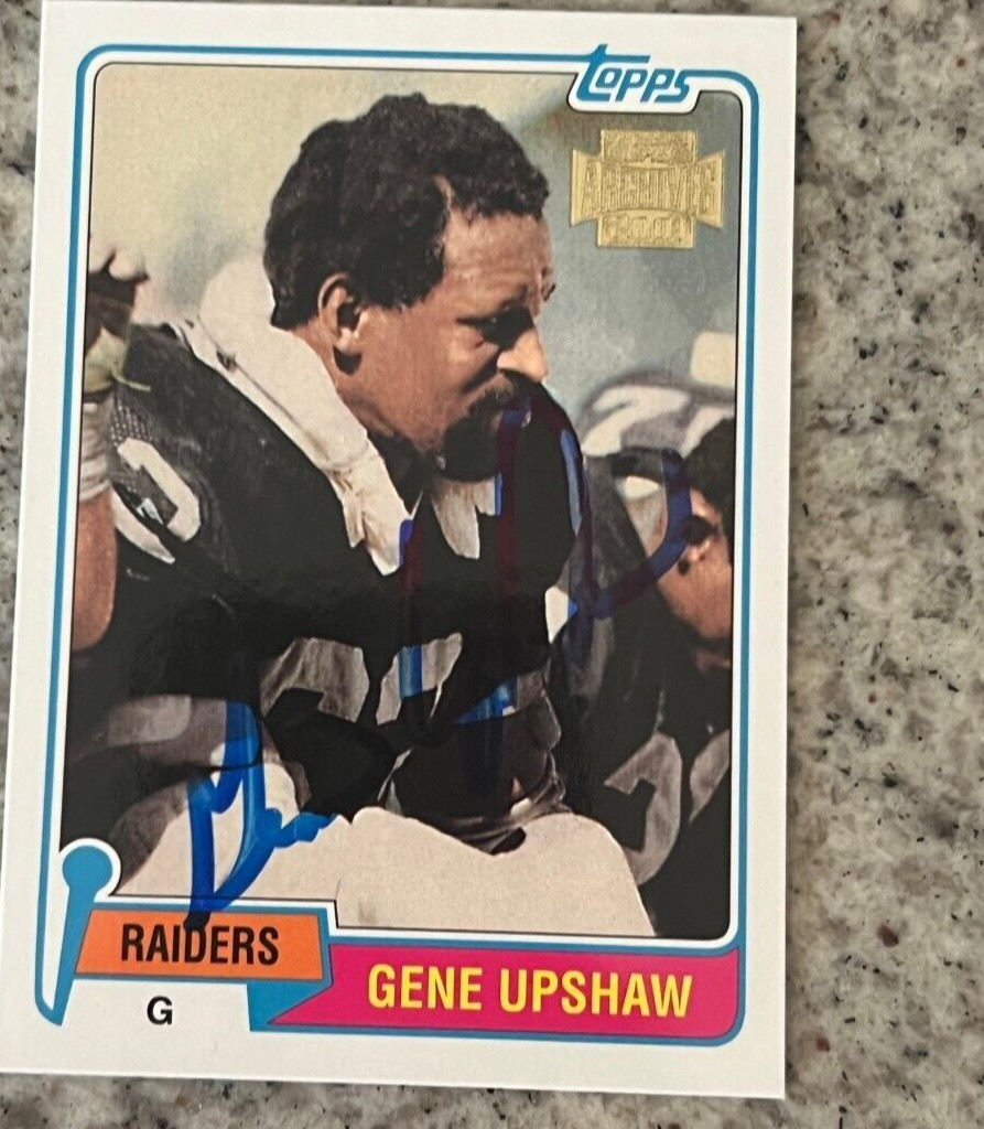Gene Upshaw signed autographed 2001 Topps Archives Card #177