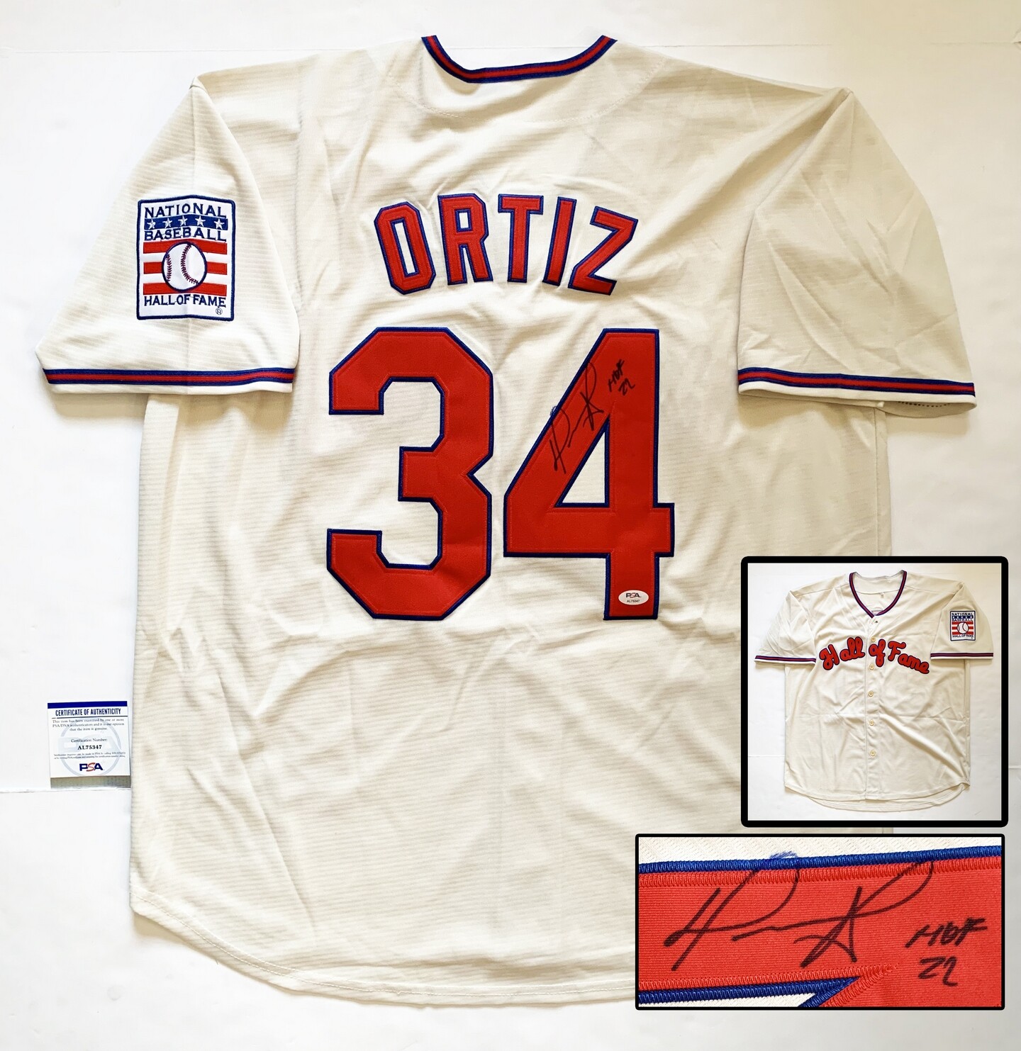 David Ortiz Signed Hall of Fame Jersey Boston Red Sox HOF Big Papi PSA/DNA COA