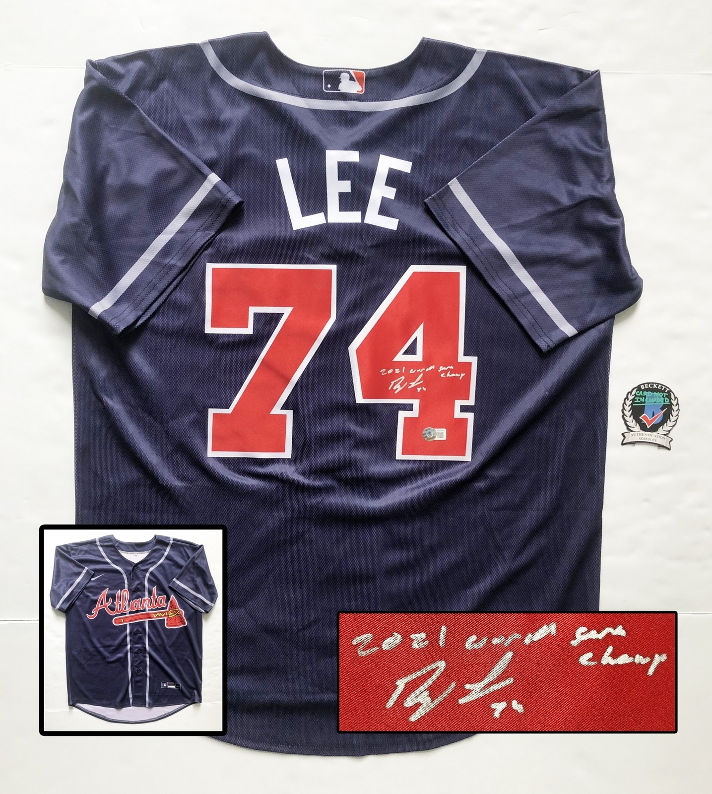 Dylan Lee Signed Jersey Atlanta Braves Beckett BAS COA