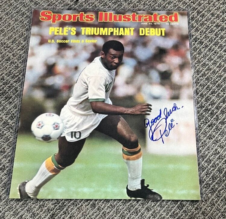 Pele signed autographed 16x20 Photo Soccer Legend Sports Illustrated RARE
