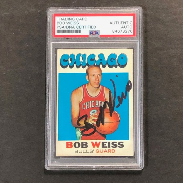 1971 TOPPS #128 BOB WEISS SIGNED CARD PSA SLABBED BULLS COLLECTIBLE MEMORABILIA