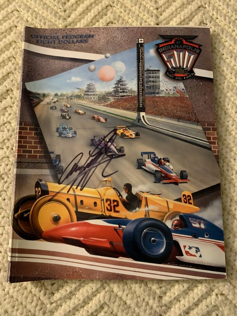 1997 INDY 500 PROGRAM SIGNED BY WINNER ARIE LUYENDYK AUTOGRAPHED INDIANAPOLIS
 COLLECTIBLE MEMORABILIA