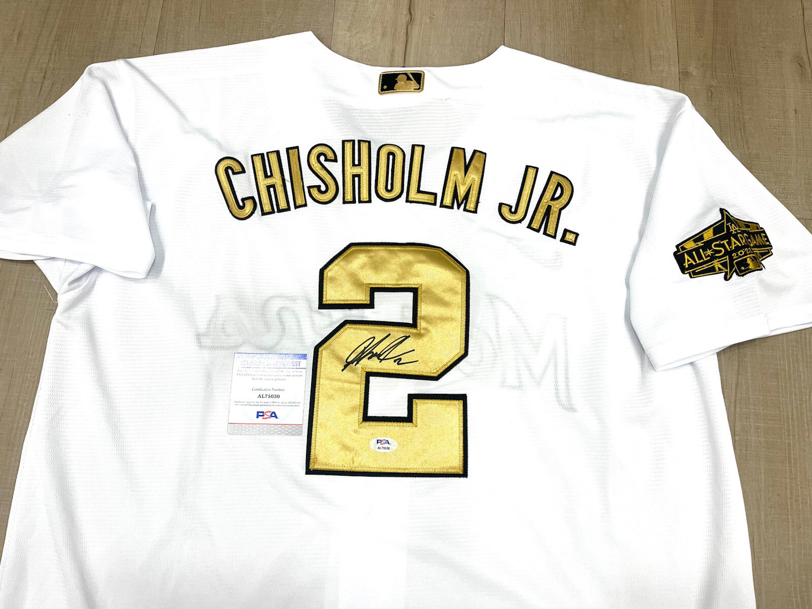 Jazz Chisholm hand signed Miami Marlins 2022 All Star Jersey PSA DNA Cert