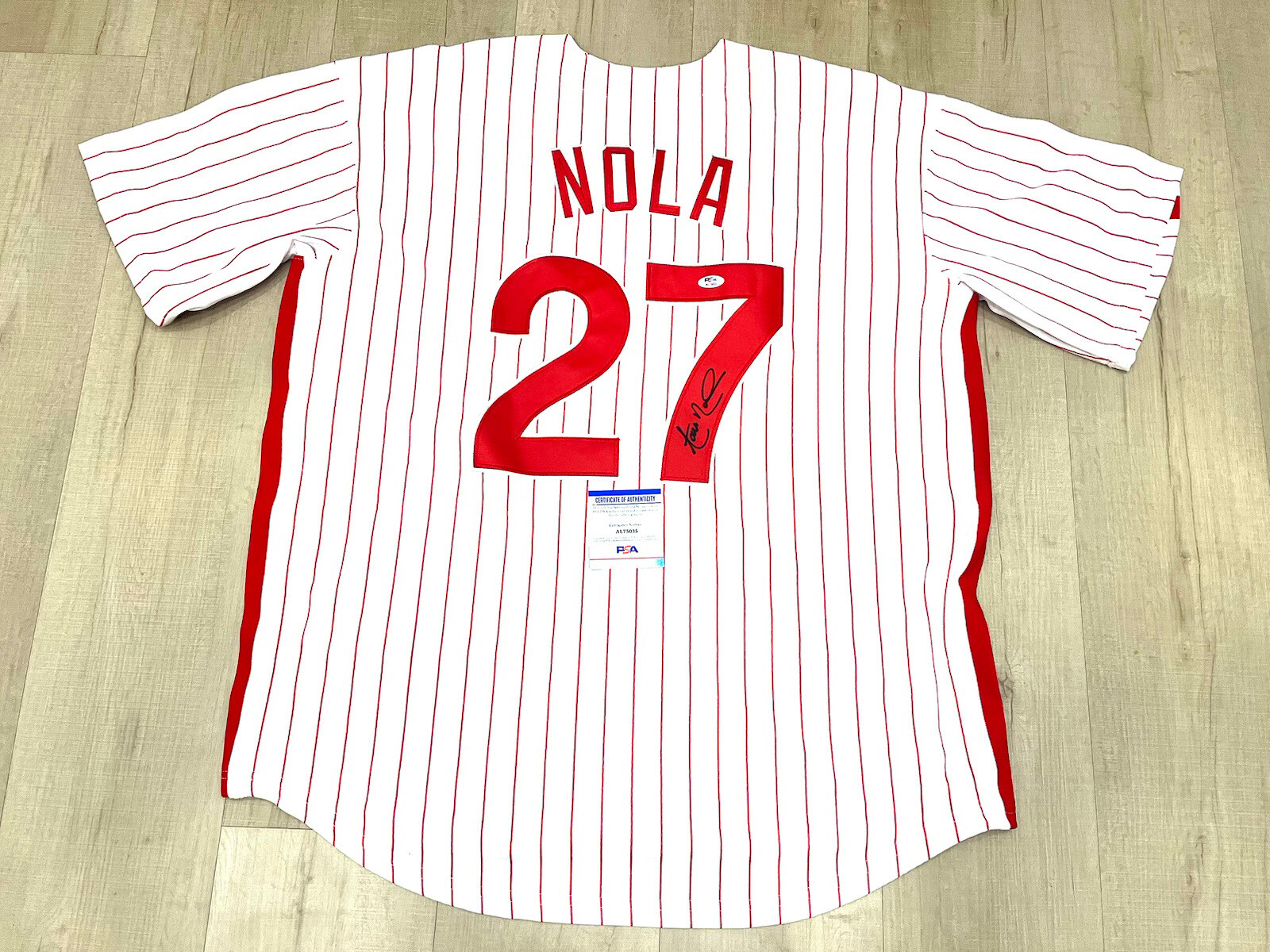 AARON NOLA Hand Signed Philadelphia Phillies Jersey PSA DNA CERT