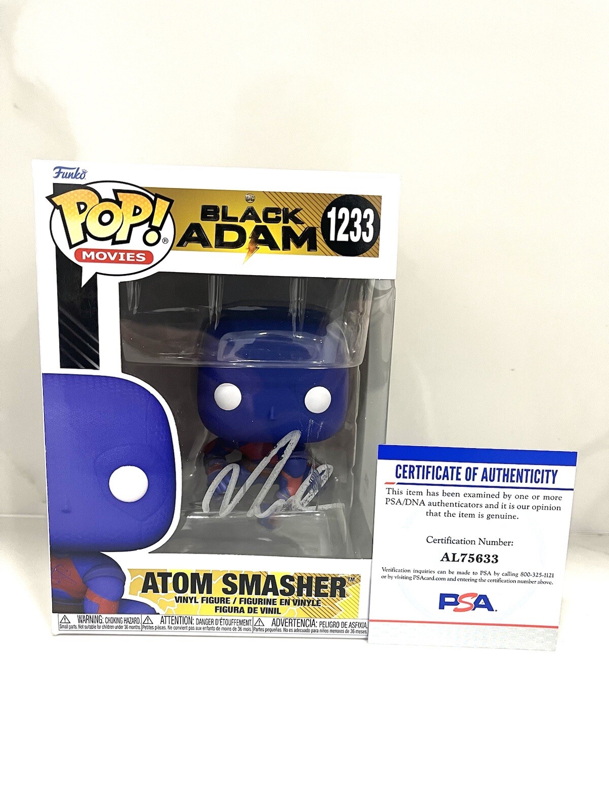 Noah Centineo Hand Signed Black Atom Smasher Funko Pop PSA DNA CERT #2