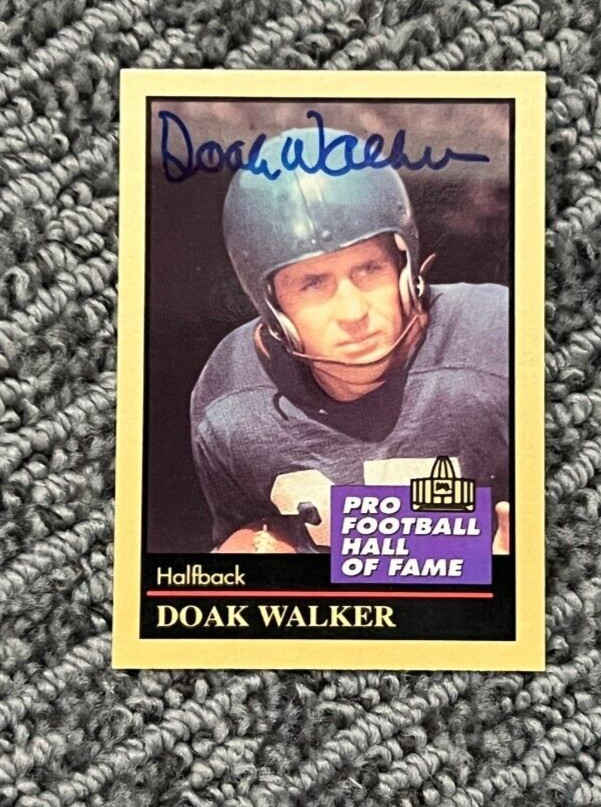 Doak Walker signed autographed 1991 ENOR Pro Football HOF #147 Card