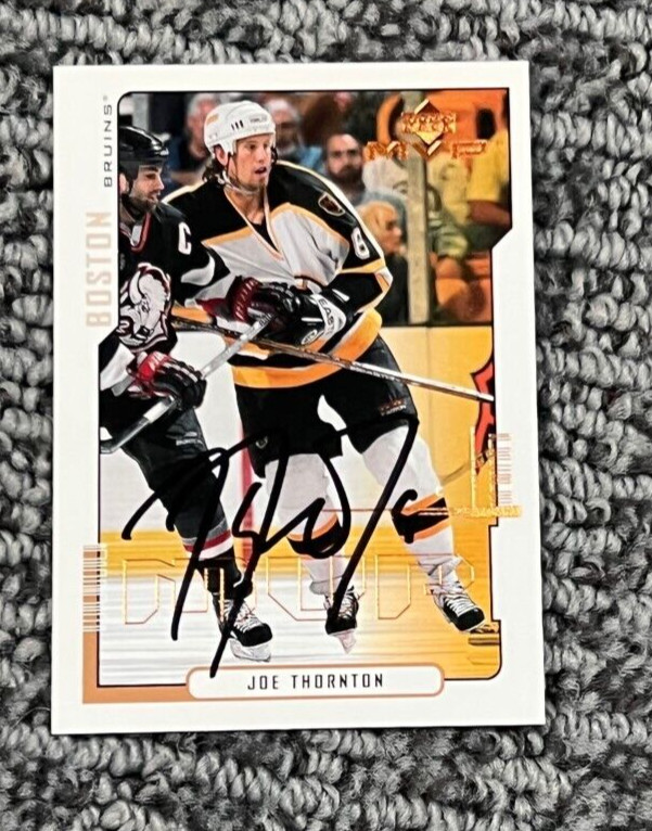 Joe Thornton signed autographed 1999-00 Upper Deck MVP Hockey #13 Card