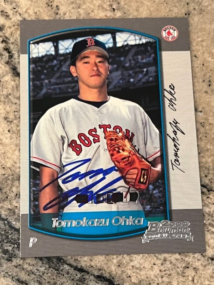 Tomo Tomokazu Ohka signed autographed 2000 Bowman Rookie Card