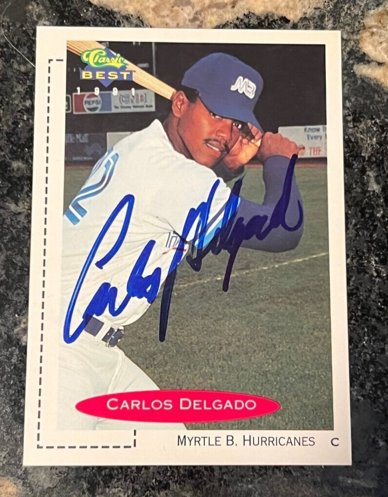 Carlos Delgado 1991 Classic Best Minor League signed autographed card