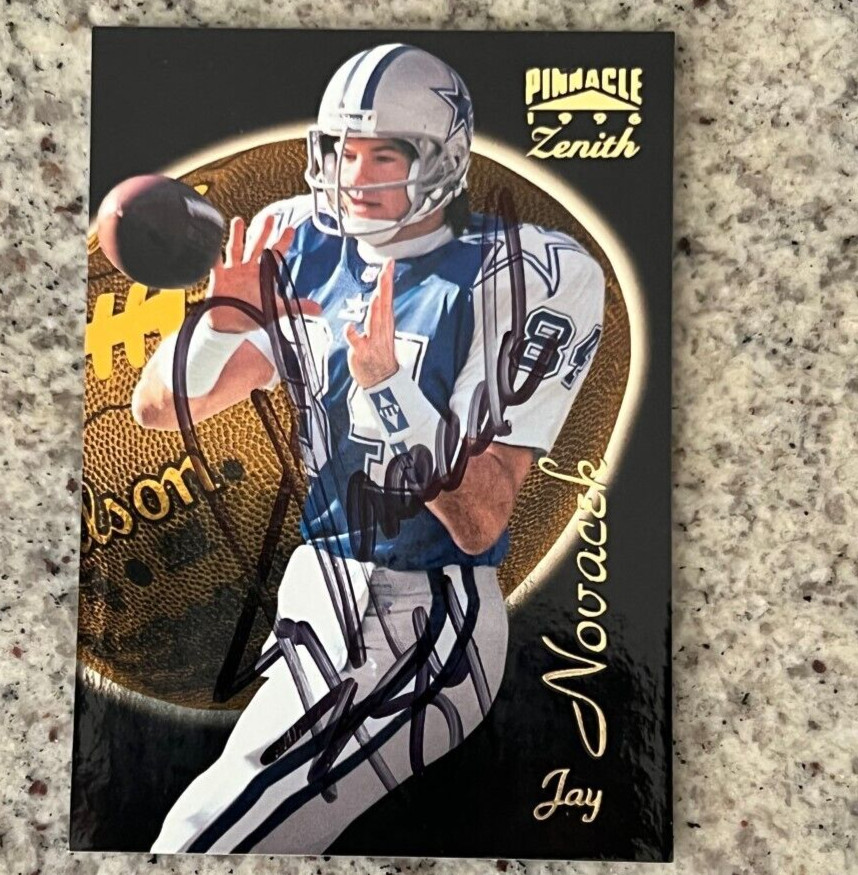 JAY NOVACEK SIGNED AUTOGRAPHED 1996 Pinnacle Zenith Football Card