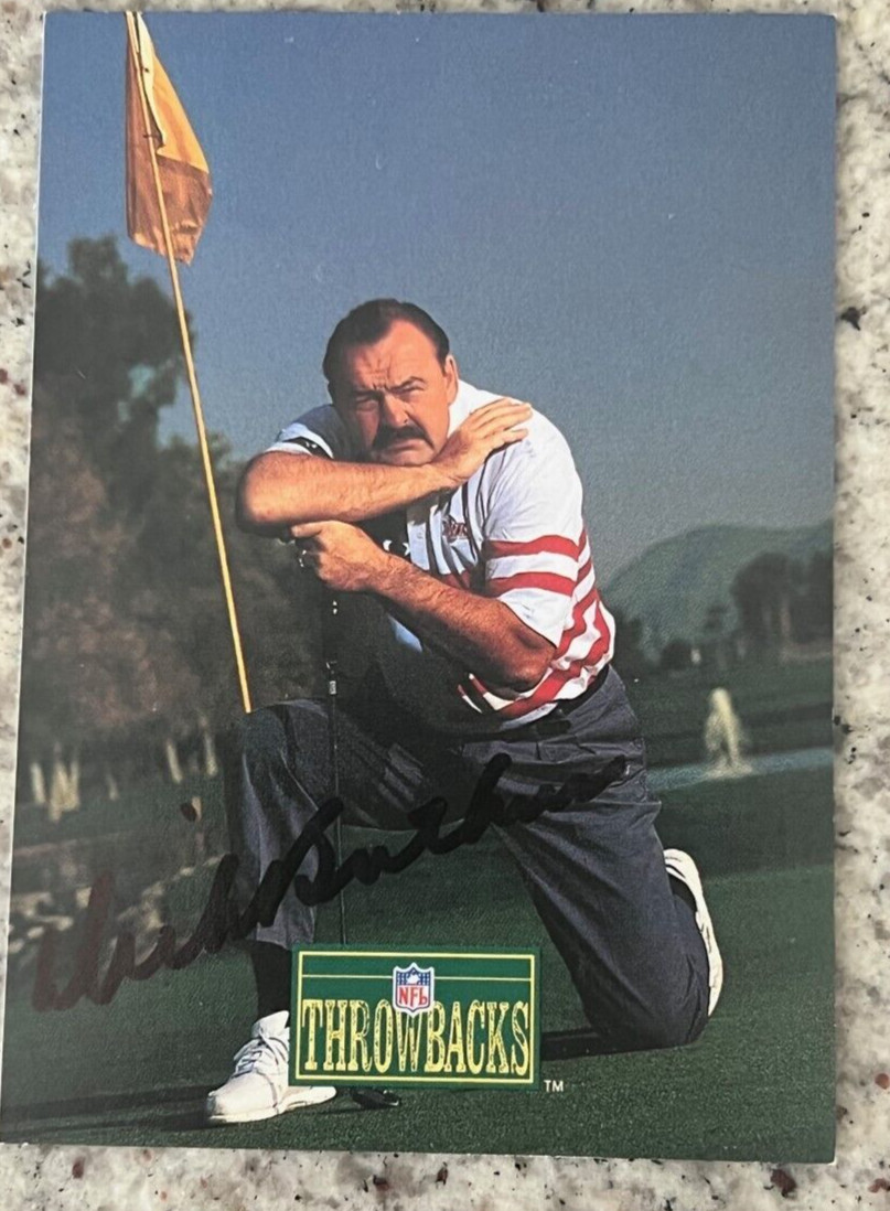 DICK BUTKUS SIGNED AUTOGRAPHED 1992 PRO LINE PORTRAITS CARD #410