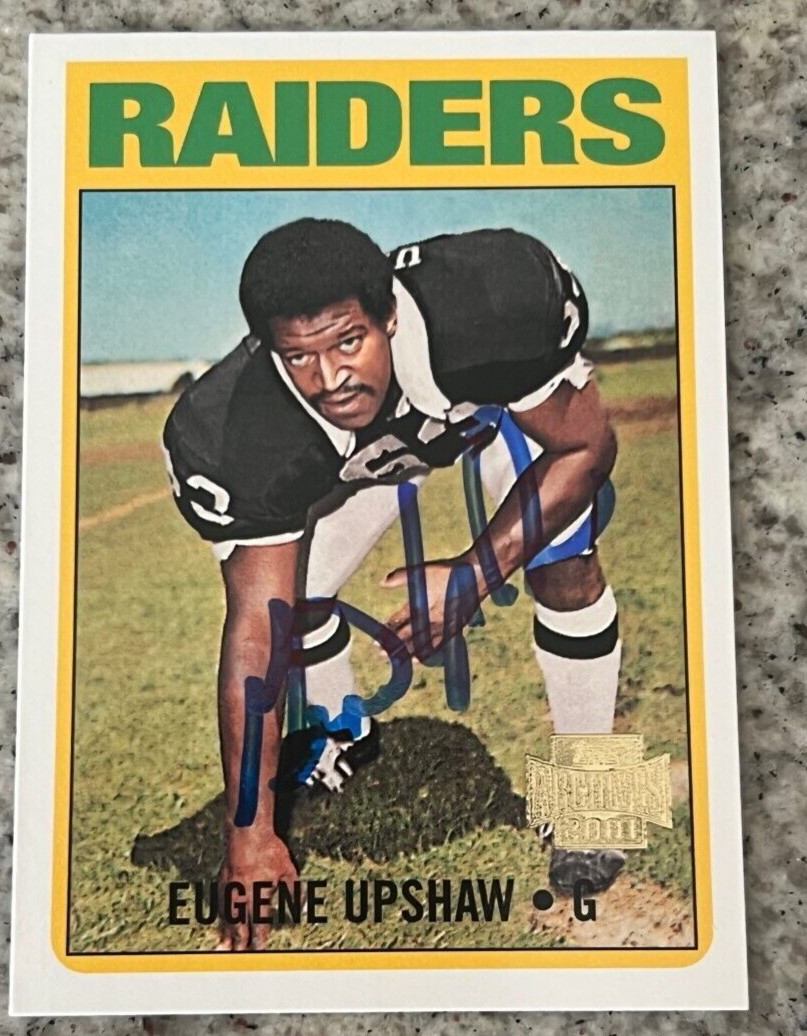Gene Upshaw signed autographed 2001 Topps Archives Card Oakland Raiders