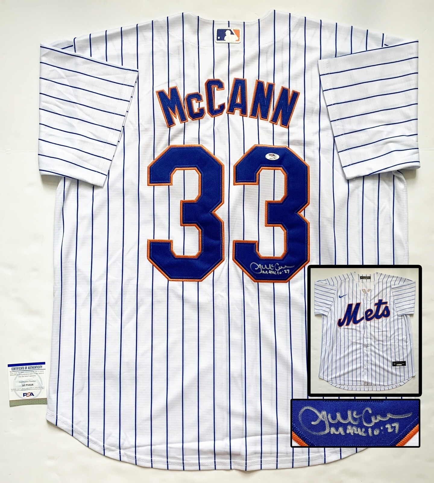 James McCann Signed Jersey New York Mets PSA/DNA COA