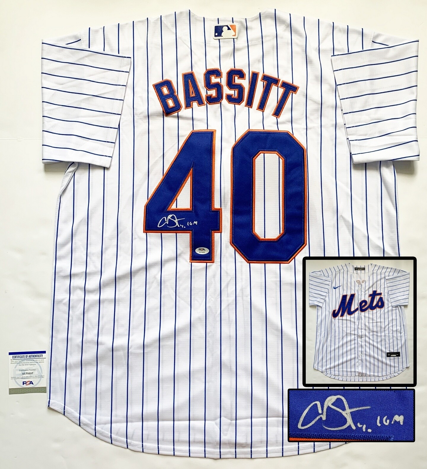 Chris Bassitt Signed Jersey New York Mets PSA/DNA COA