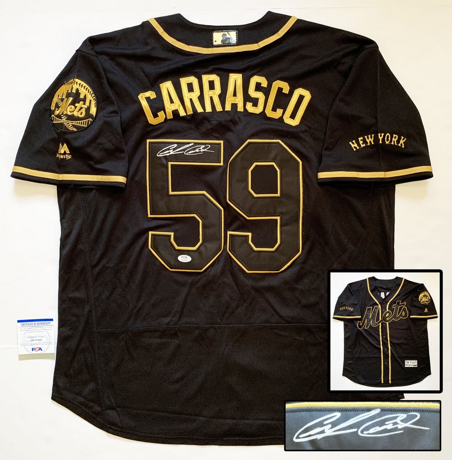 Carlos Carrasco Signed Jersey New York Mets PSA/DNA COA
