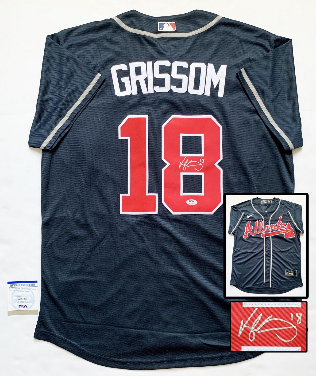 Vaughn Grissom Signed Jersey Atlanta Braves PSA/DNA COA