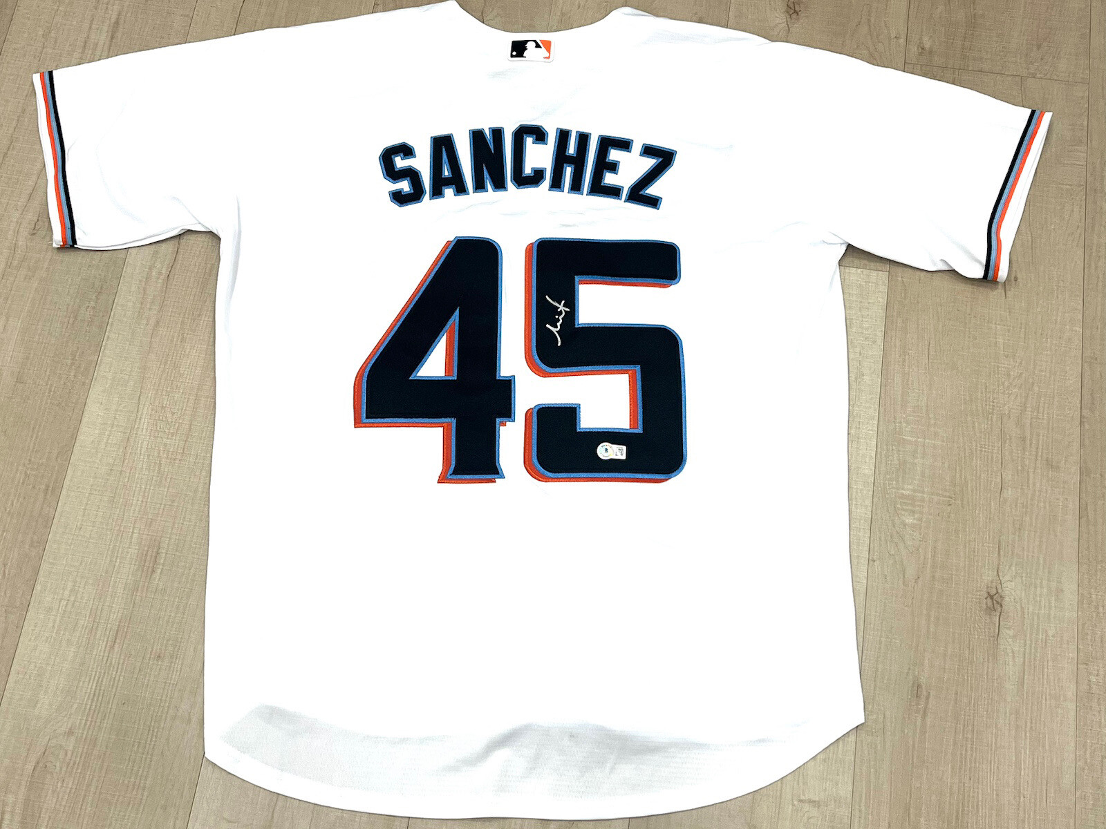 SIXTO SANCHEZ HAND SIGNED MIAMI MARLINS JERSEY BECKETT CERT BAS #1
