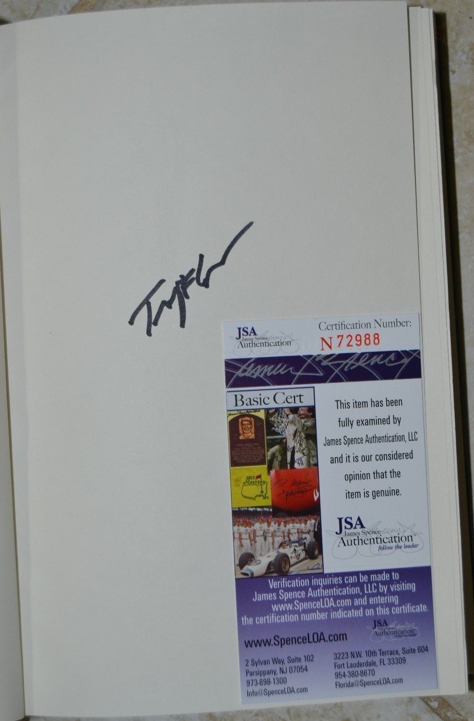 TIM GEITHNER SIGNED STRESS TEST W JSA COA #N72988 BOOK SEC TREASURY BARACK OBAMA COLLECTIBLE MEMORABILIA