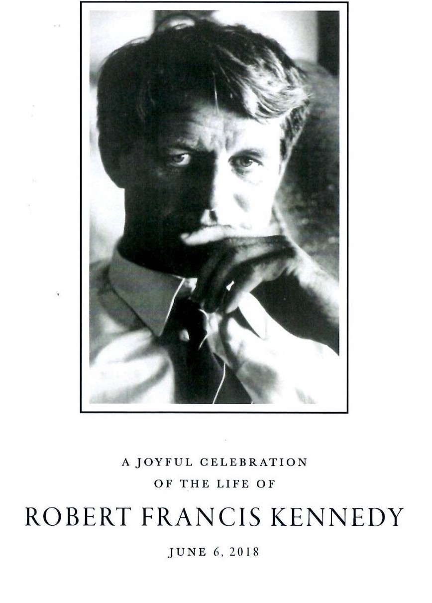 ROBERT KENNEDY OFFICIAL 50TH ANNIVERSARY EVENT PROGRAM – ARLINGTON CEMETARY RFK COLLECTIBLE MEMORABILIA