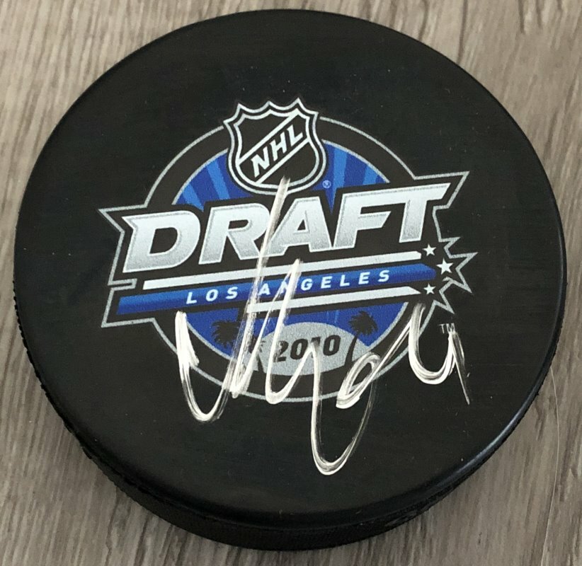 MIKAEL GRANLUND SIGNED AUTOGRAPH WILD PREDATORS 2010 NHL DRAFT PUCK w/PROOF

