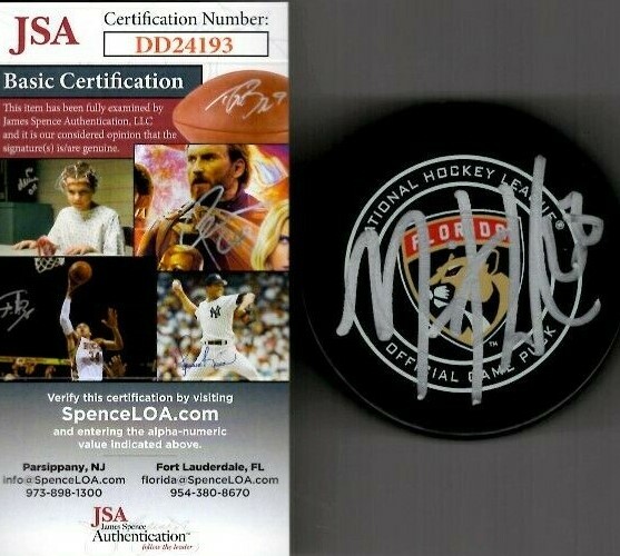 Mike Hoffman Signed Official NHL Game Puck w/ JSA COA #DD24193 Florida Panthers