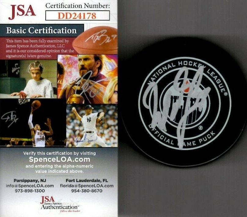 Milan Lucic Signed Official NHL Game Puck w/ JSA COA #DD24178 Edmonton Oilers