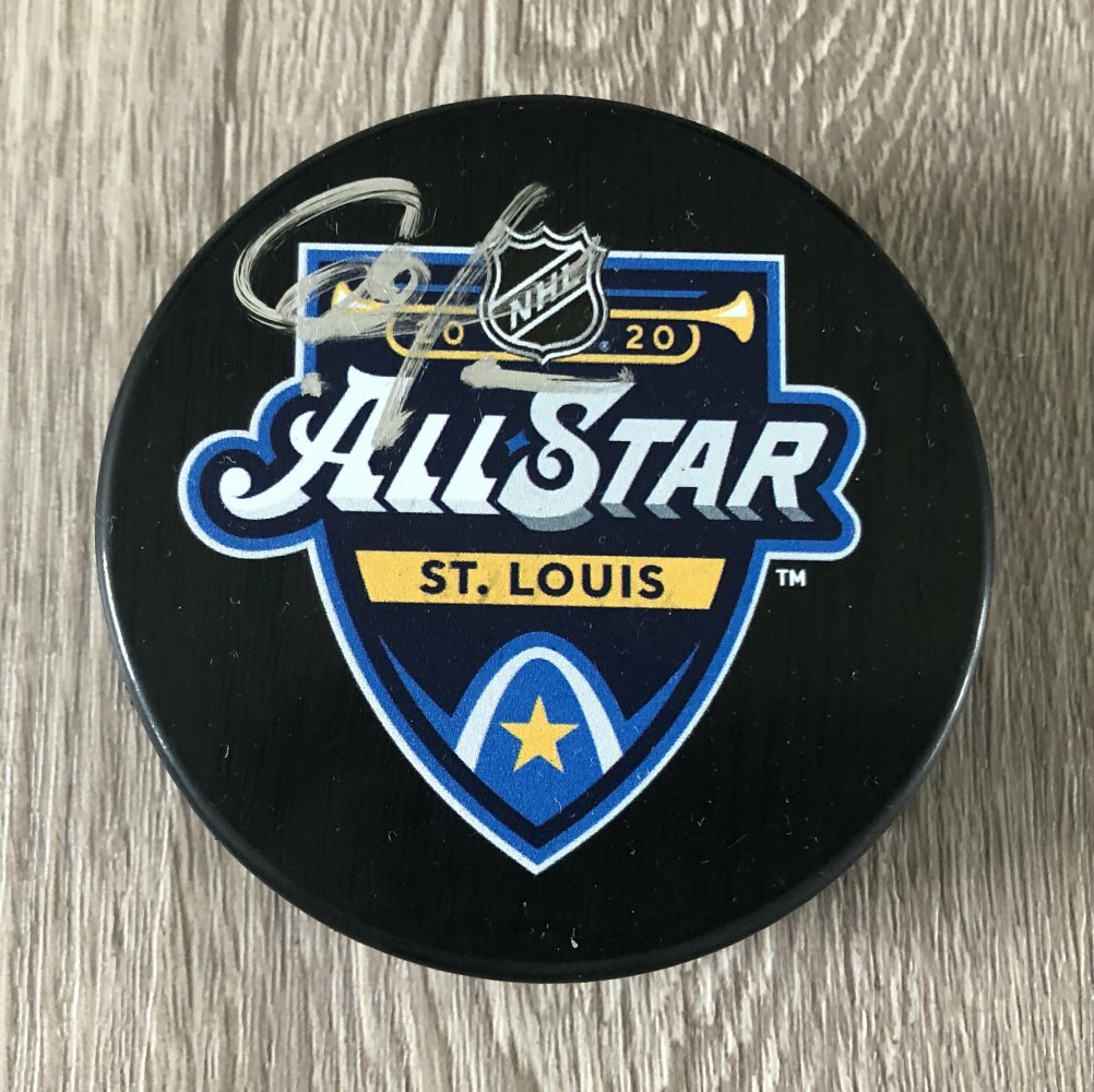 CHRIS KREIDER NEW YORK RANGERS SIGNED 2020 NHL ALL STAR GAME PUCK B
