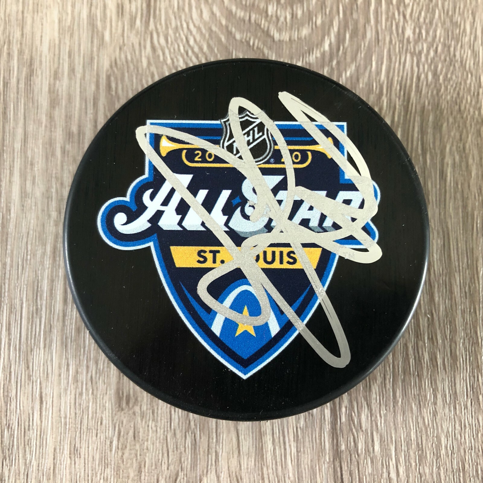 SETH JONES COLUMBUS BLUE JACKETS SIGNED 2020 NHL ALL STAR GAME PUCK B w/PROOF
