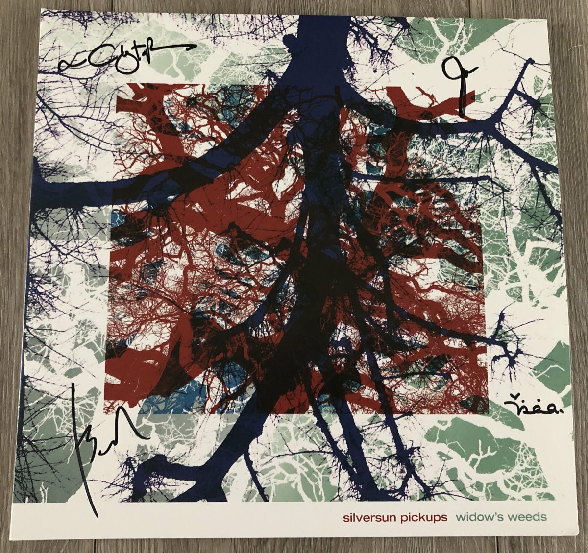 SILVERSUN PICKUPS SIGNED AUTOGRAPH WIDOW'S WEEDS VINYL ALBUM BRIAN AUBERT +3
