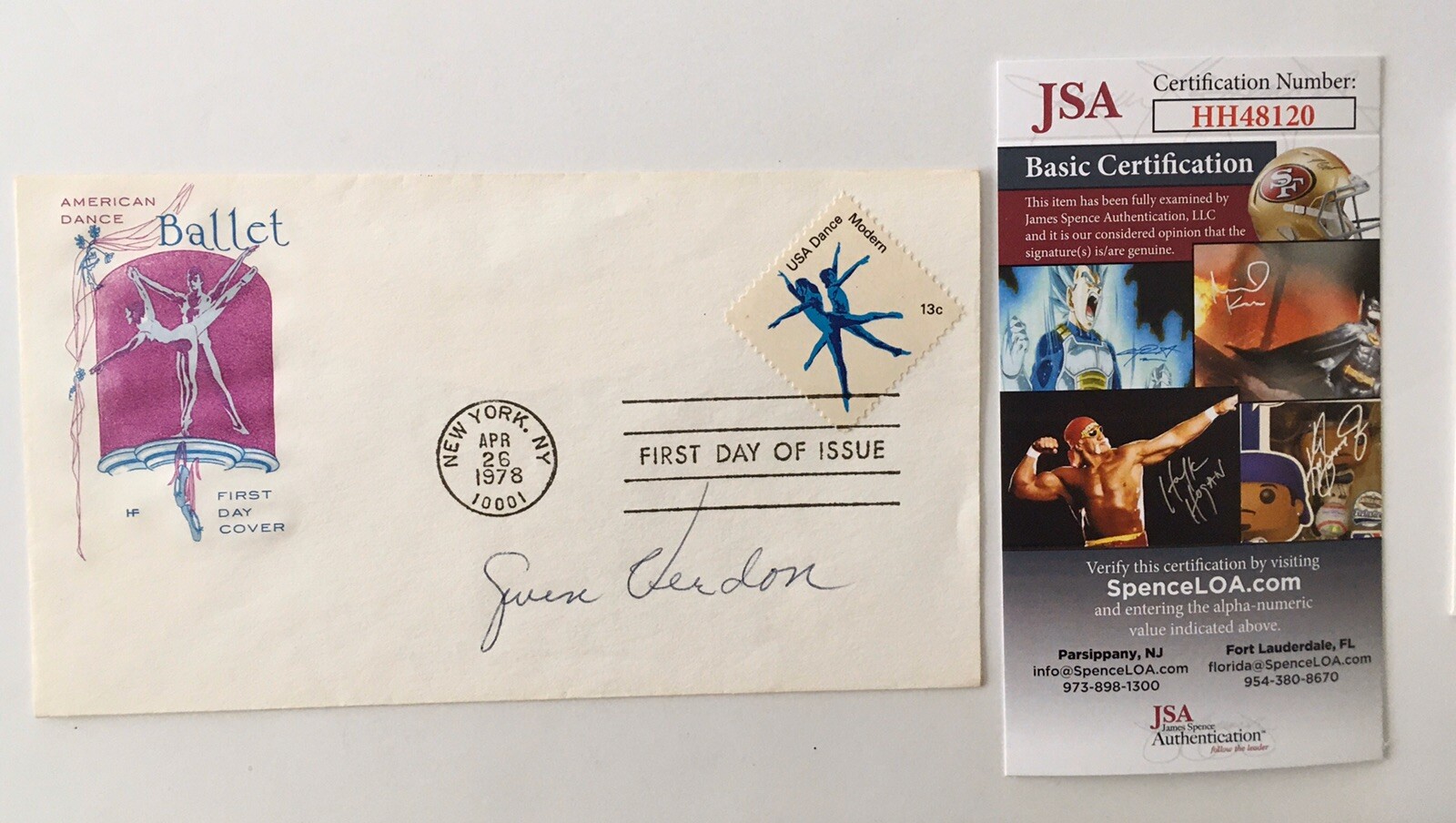 Gwen Verdon Signed Autographed First Day Cover JSA Certified 2
