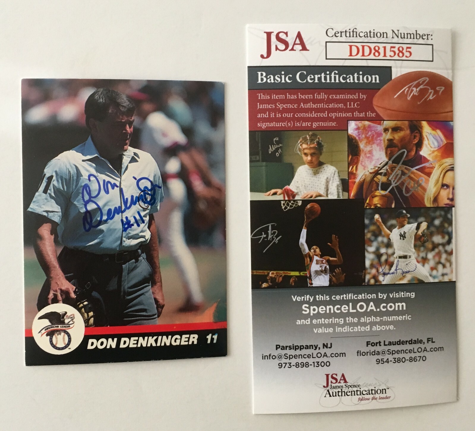 Don Denkinger Signed Autographed 1989 T & M Umpires Card #6 JSA Certified
