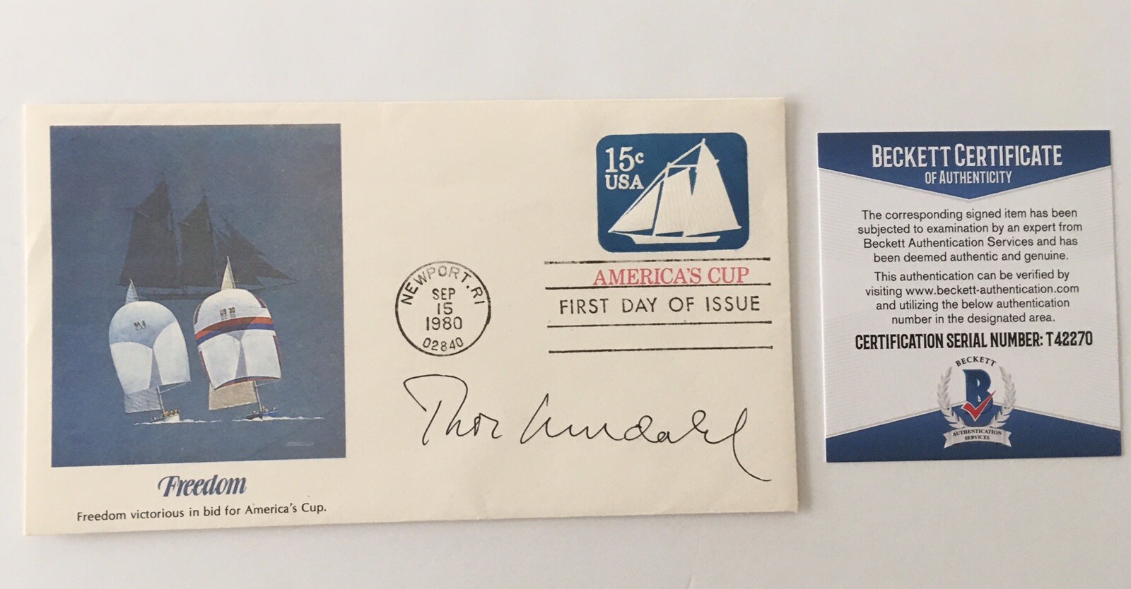 Thor Heyerdahl Signed Autographed First Day Cover BAS Beckett Cert Explorer 1
