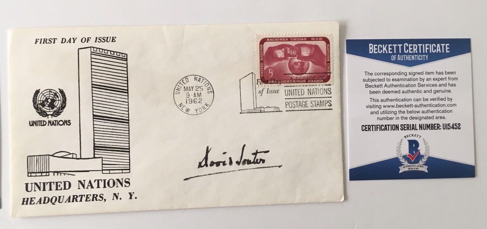 David Souter Signed Autographed First Day Cover BAS Beckett Cert Supreme Court
