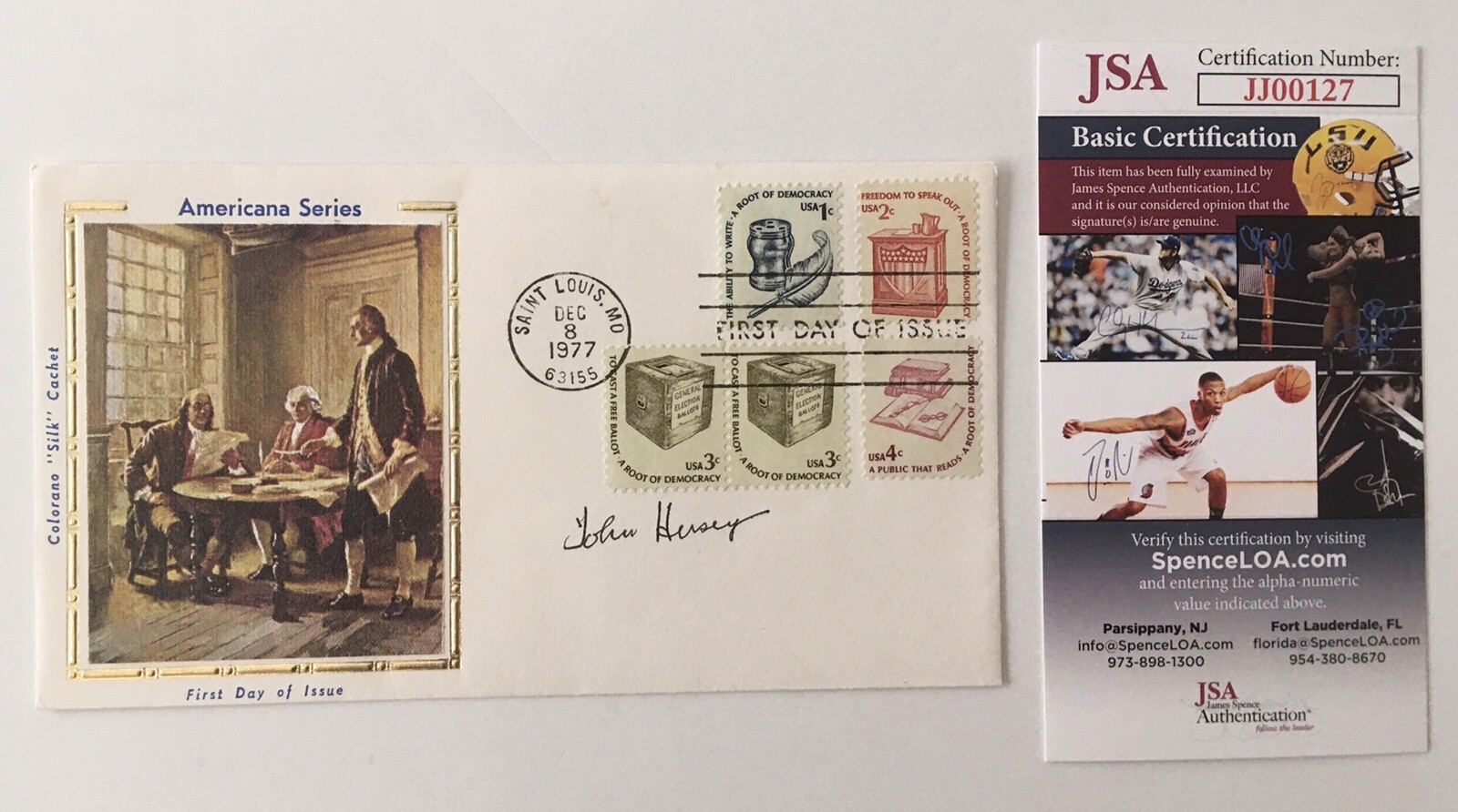 John Hersey Signed Autographed First Day Cover JSA Certified Hiroshima Author
