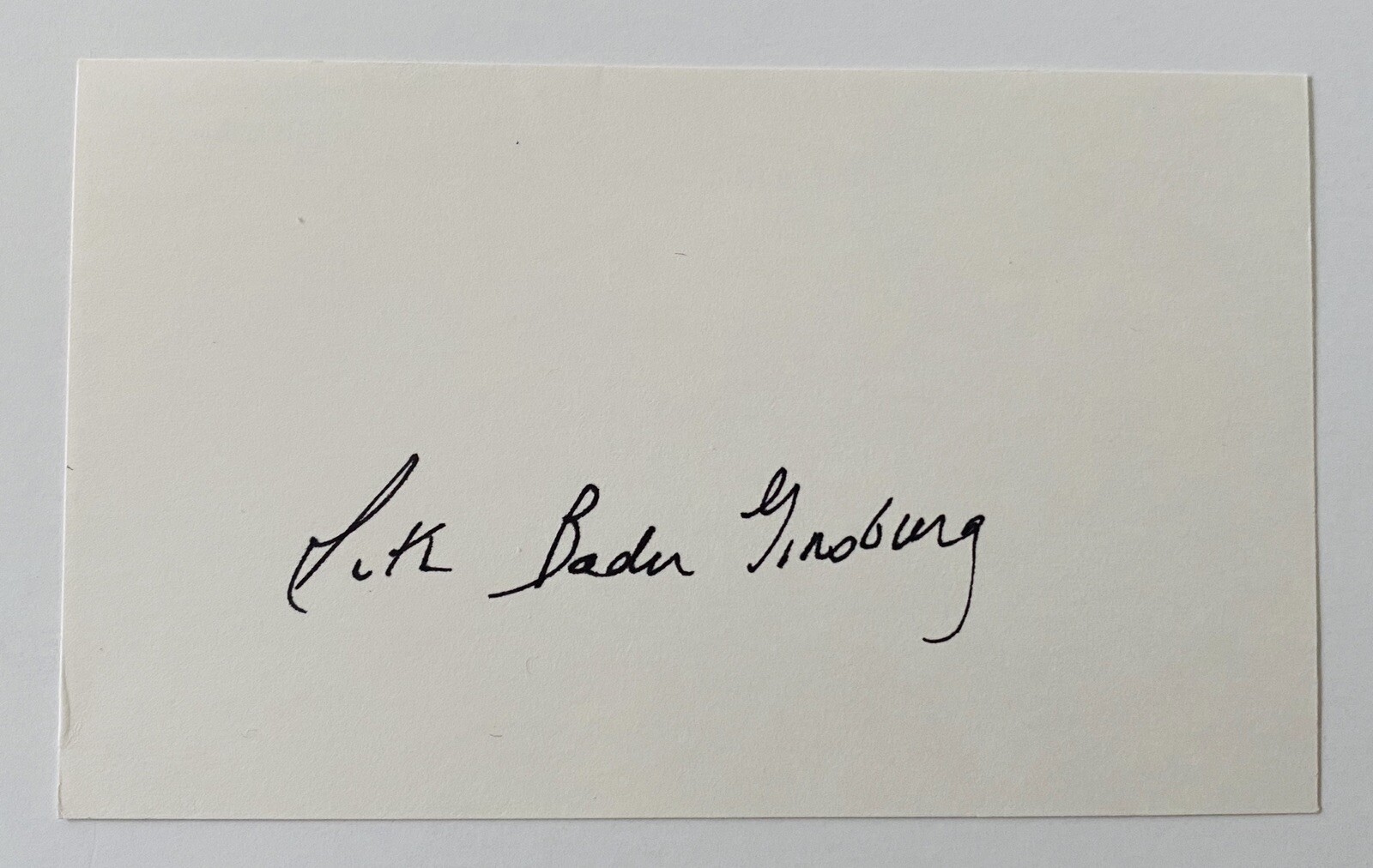 Ruth Bader Ginsburg Signed Autographed 3x5 Card Full JSA Letter Supreme Court
