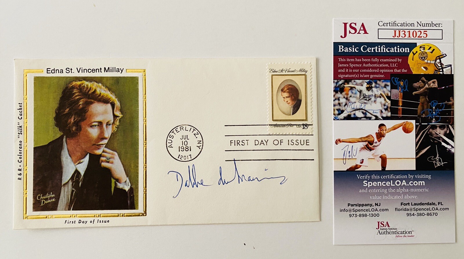 Daphne du Maurier Signed Auto First Day Cover JSA The Birds Rebecca Hitchcock 1
