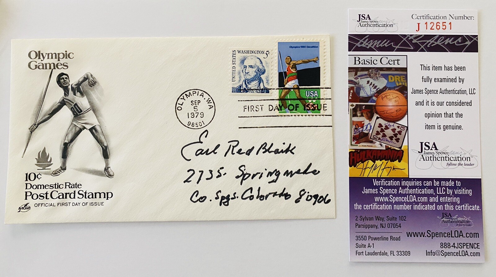 Earl Red Blaik Signed Autographed First Day Cover JSA Certified Army
