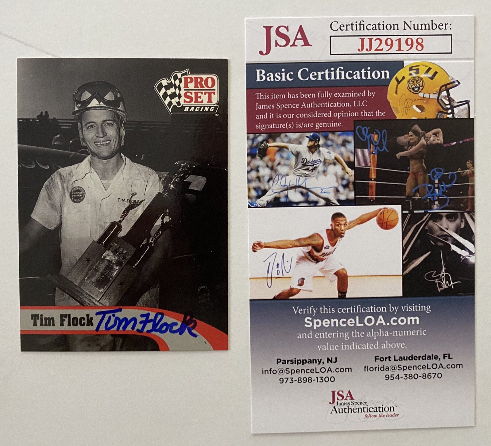 Tim Flock Signed Autographed 1992 Pro Set Legend Card #L11 JSA Cert NASCAR HOF
