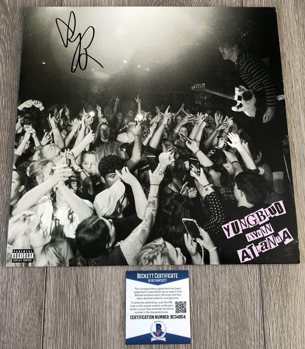 YUNGBLUD SIGNED AUTOGRAPH LIVE IN ATLANTA VINYL RECORD ALBUM &