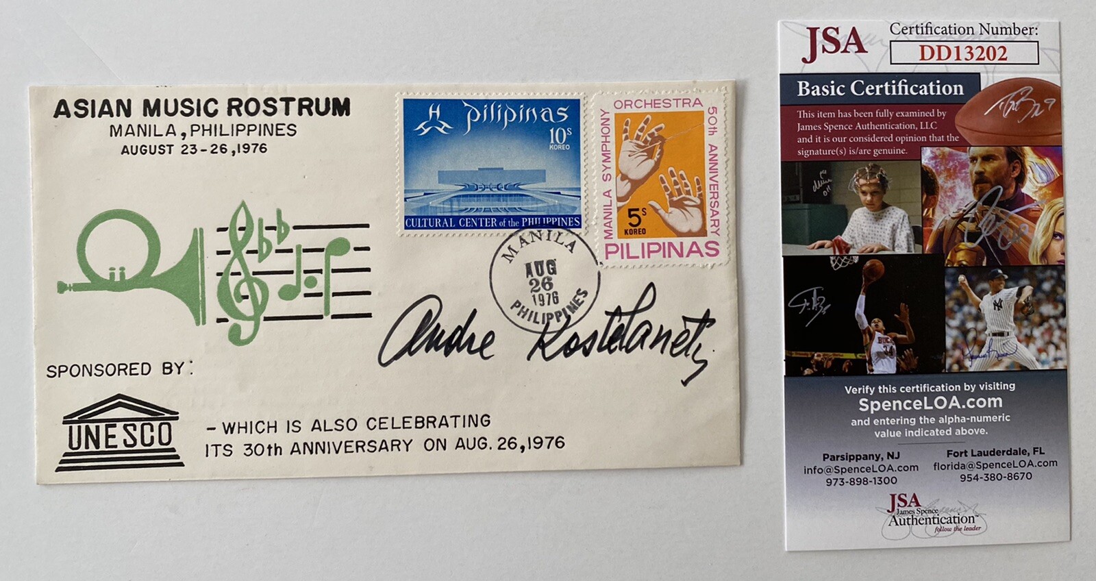 Andre Kostelanetz Signed Autographed First Day Cover JSA Certified Conductor
