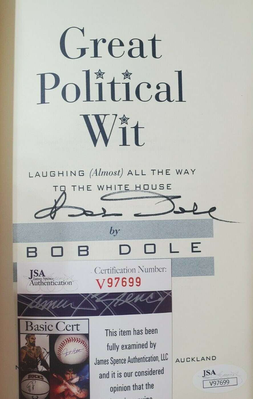 Bob Dole Signed 