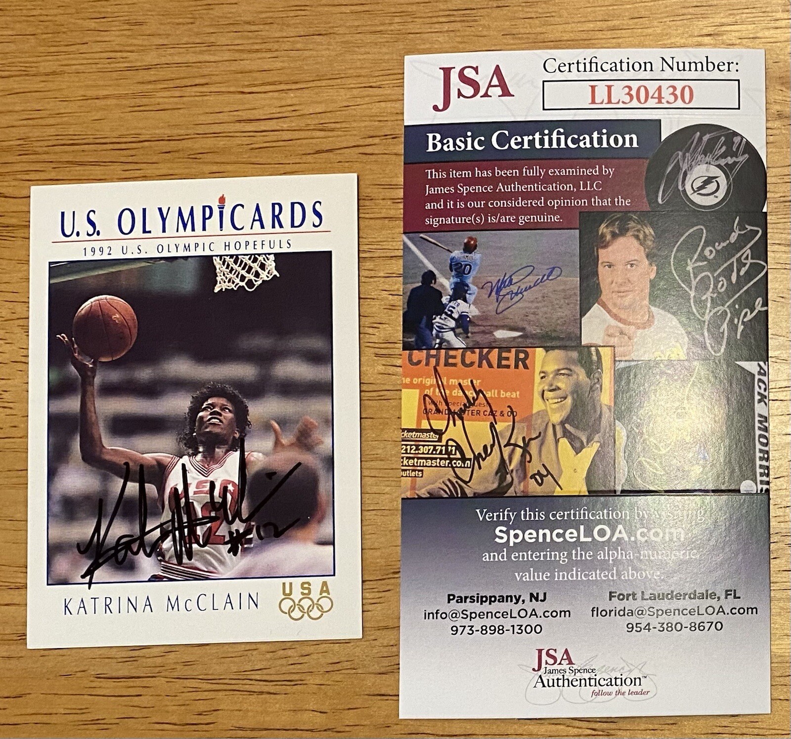 Katrina McClain Signed Autographed 1992 Impel Olympicards Rookie Card #22 JSA
