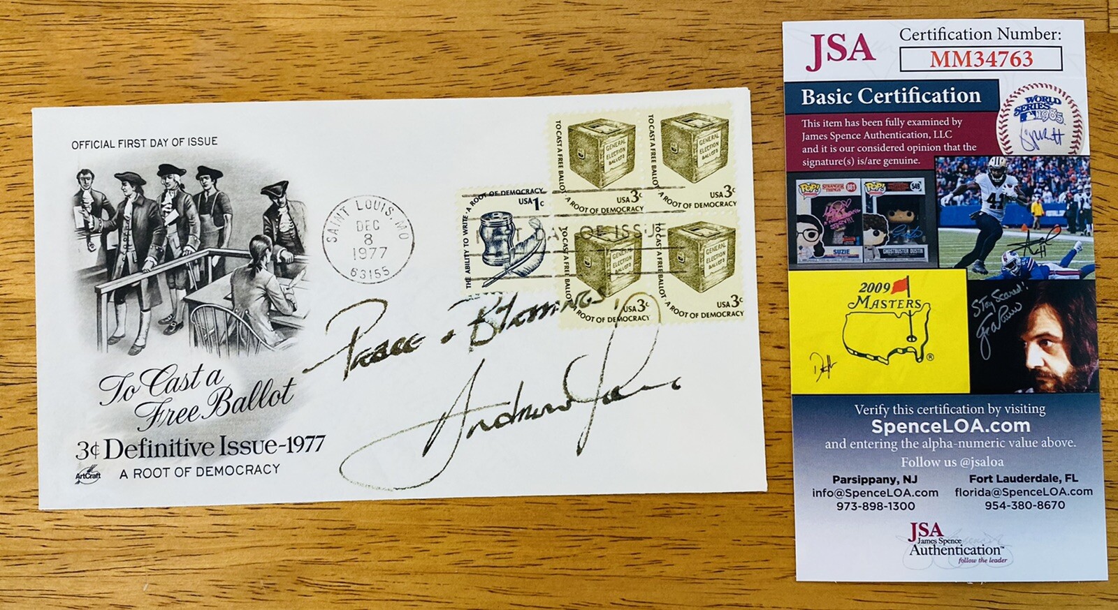 Andrew Young Signed Autographed First Day Cover JSA Cert Civil Rights Activist
