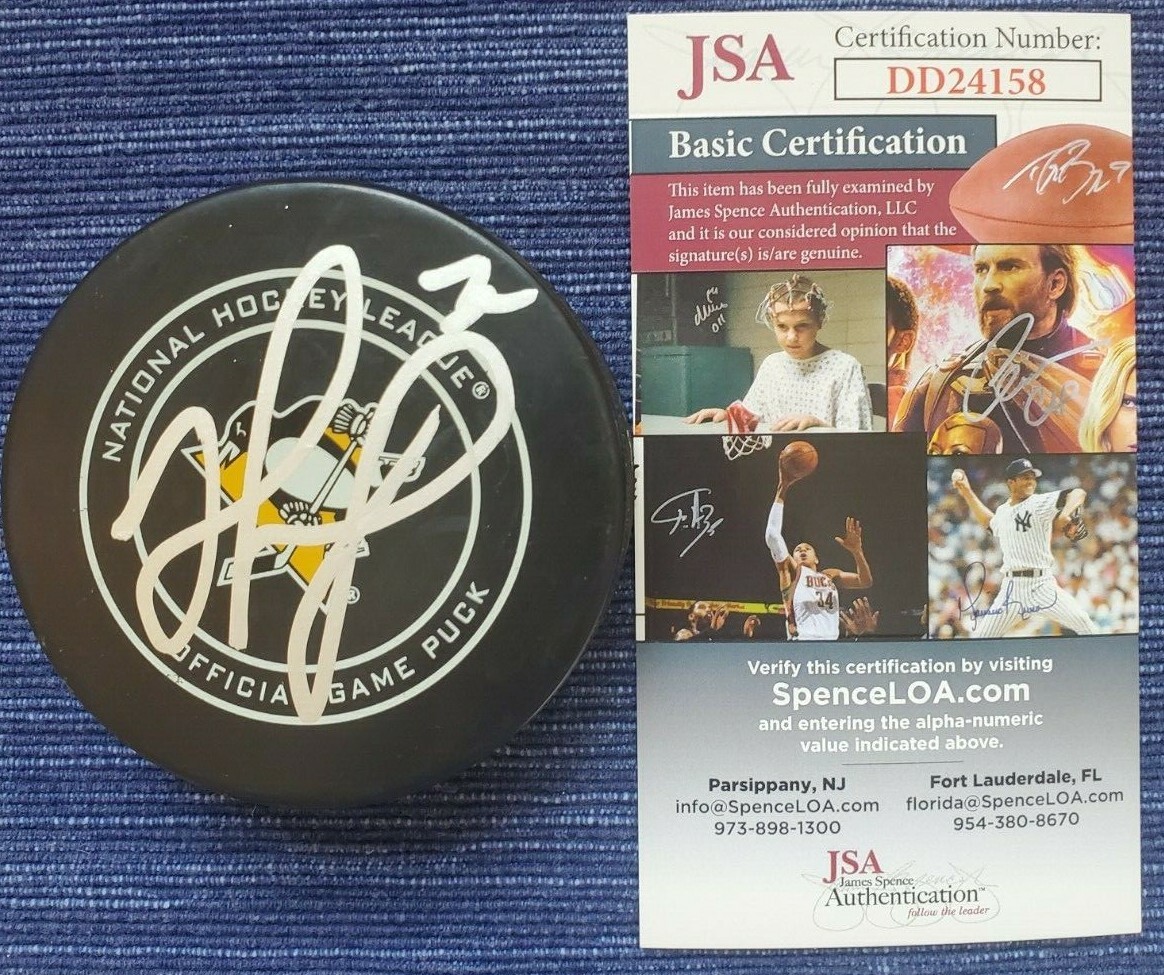 Matt Murray Signed Official Game Puck w/ JSA COA #DD24158 Pittsburgh Penguins