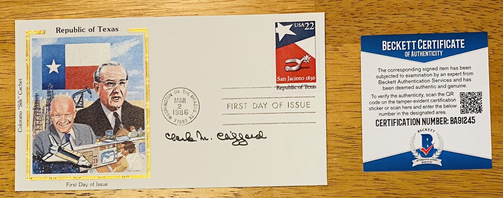 Clark Clifford Signed Autographed First Day Cover Beckett BAS President Advisor
