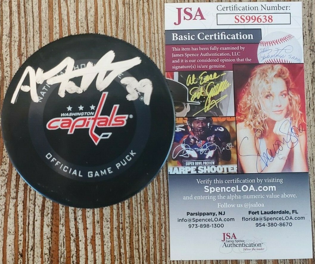 Anthony Mantha Signed Official NHL Game Puck JSA COA SS99638 Washington Capitals