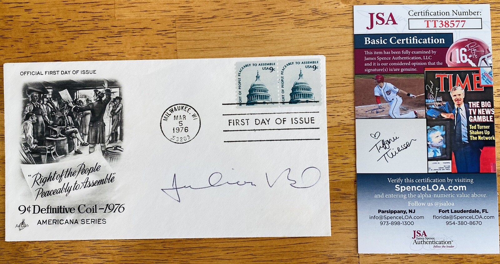 Julian Bond Signed Autographed First Day Cover JSA Cert Civil Rights Activist
