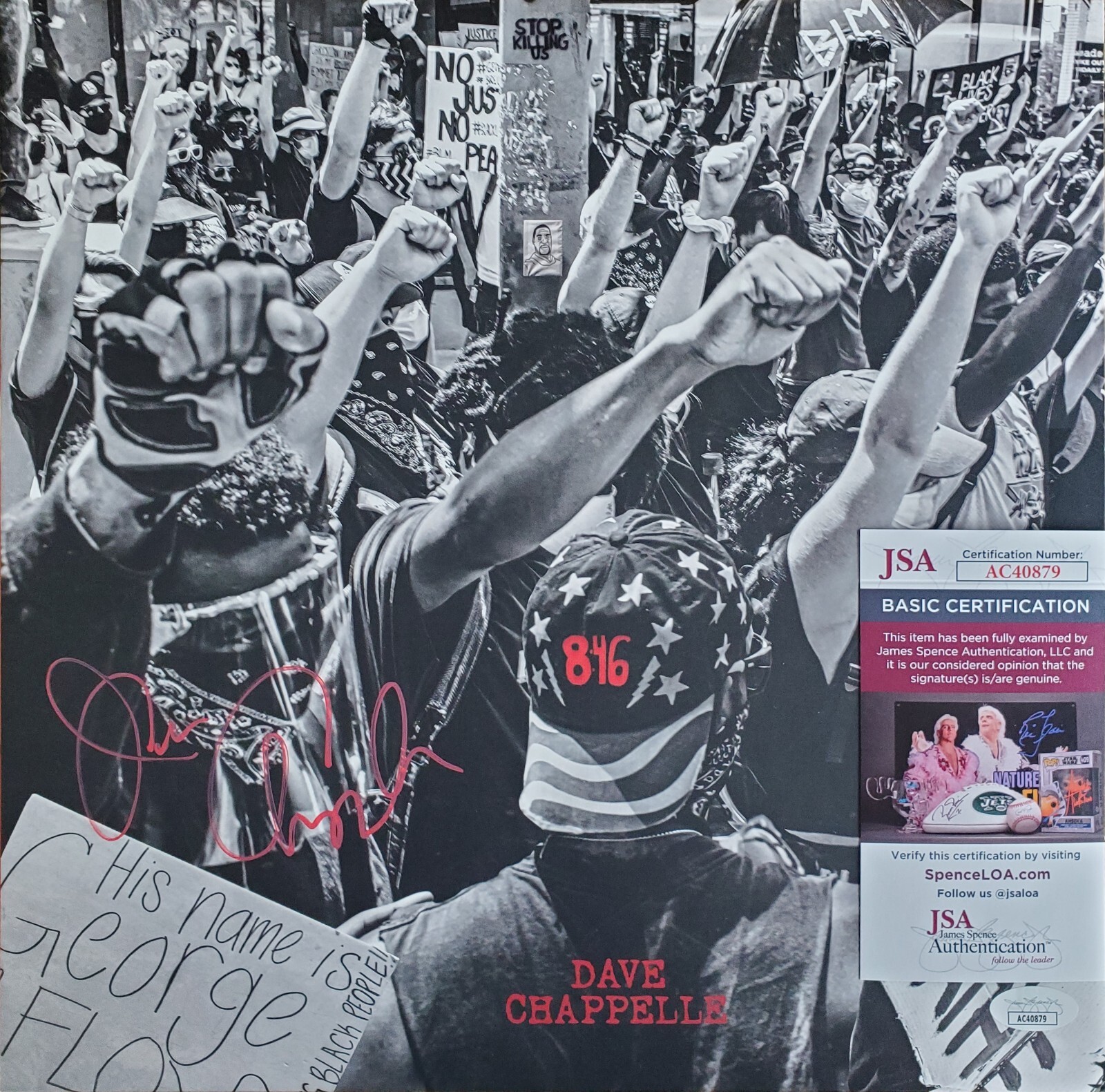 Dave Chappelle Signed 8:46 Album w/ JSA COA #AC40879 Vinyl George Floyd