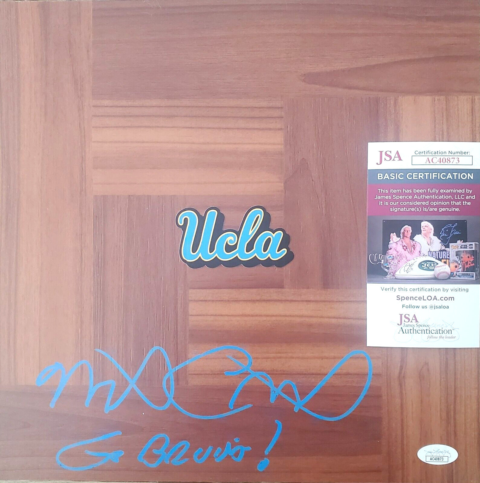 Mick Cronin Signed Floorboard w/ JSA COA #AC40873 UCLA Bruins 